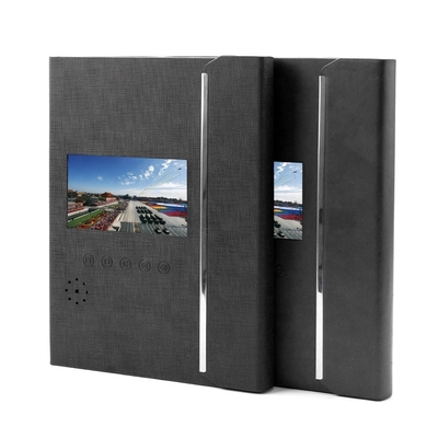 Schwarze Videogröße ordners A4 PUs LCD, 4,3 Zoll Videogruß-Karte