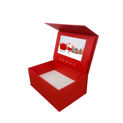 Vergoldende quadratischer LCD-Bildschirm-Videogeschenkbox für Geschenk förderndes ODM
