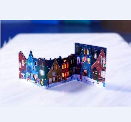 notierende Weihnachtskarten CMYK der Stimmen3d, die offenes Autoplay drucken